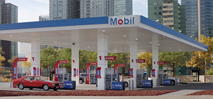 Mobil branded service station